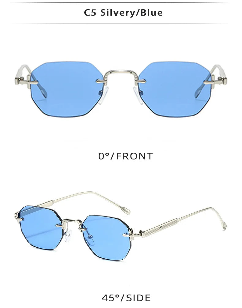Signature Neo-Classic Rimless Sunglasses