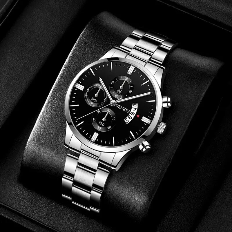 Signature Sterling Watch & Chain Executive Combo