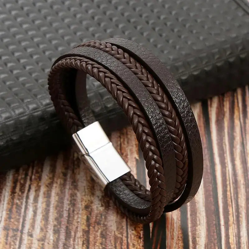 Signature Leather Braided Bracelet