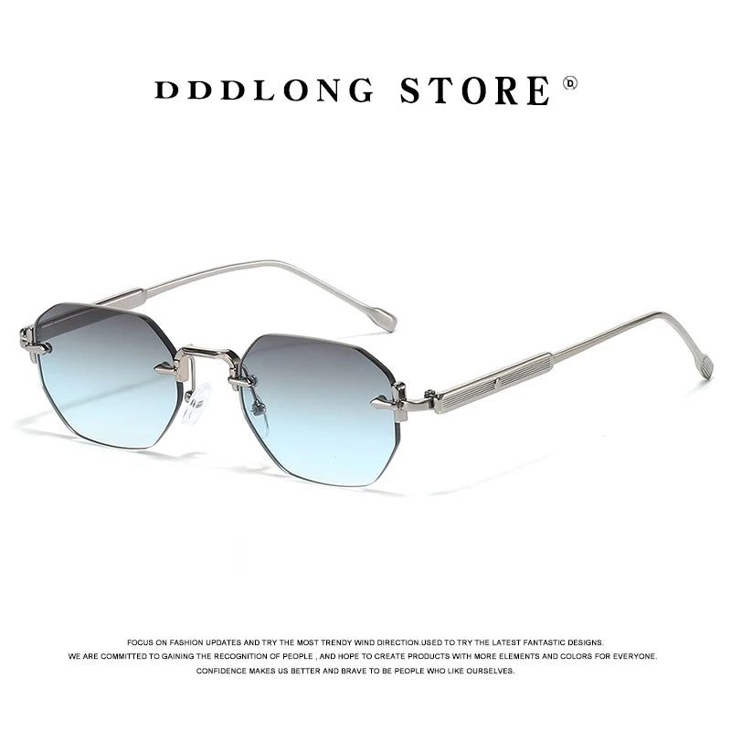 Signature Neo-Classic Rimless Sunglasses