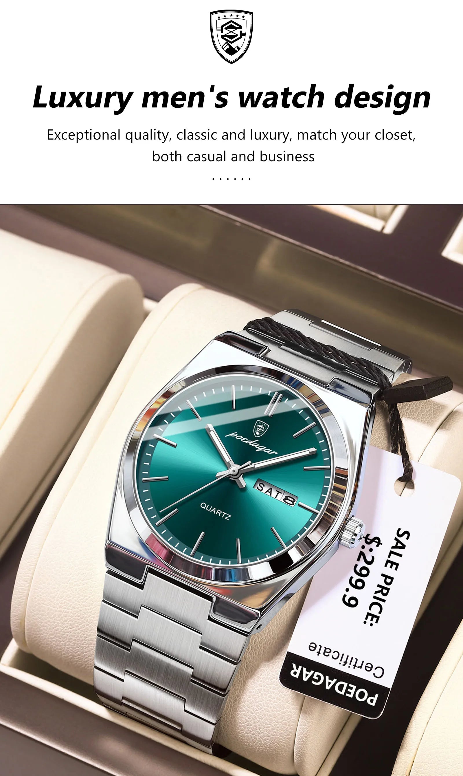 Signature Executive Watch & Bracelet Luxury Gift Set