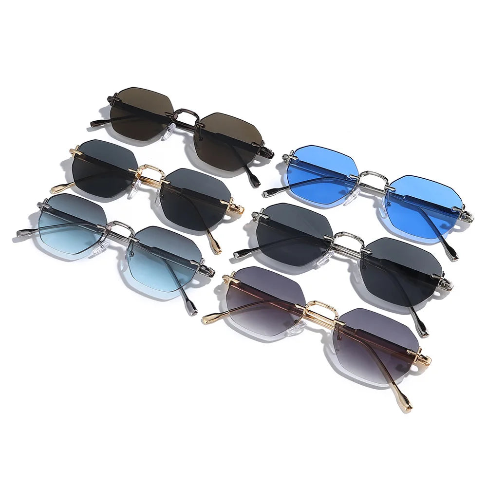 Signature Neo-Classic Rimless Sunglasses