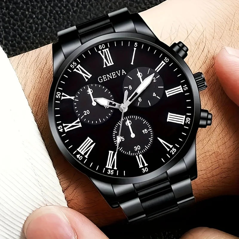 Signature Executive Watch & Bracelet Luxury Gift Set