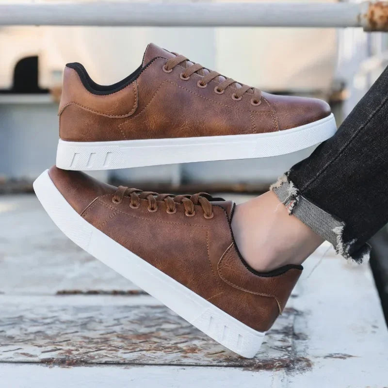 Signature Smart Casual Leather Sneakers for Men