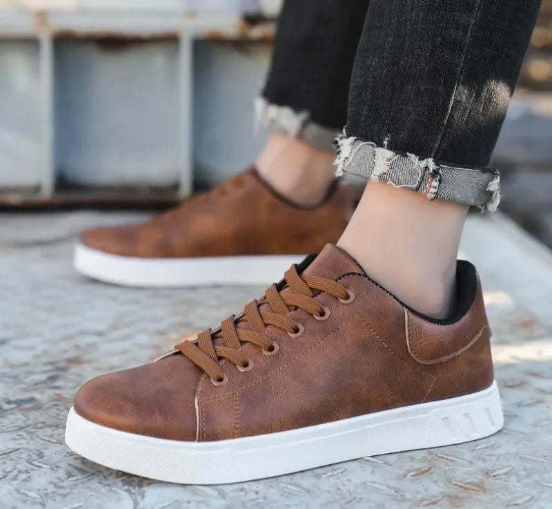 Signature Smart Casual Leather Sneakers for Men