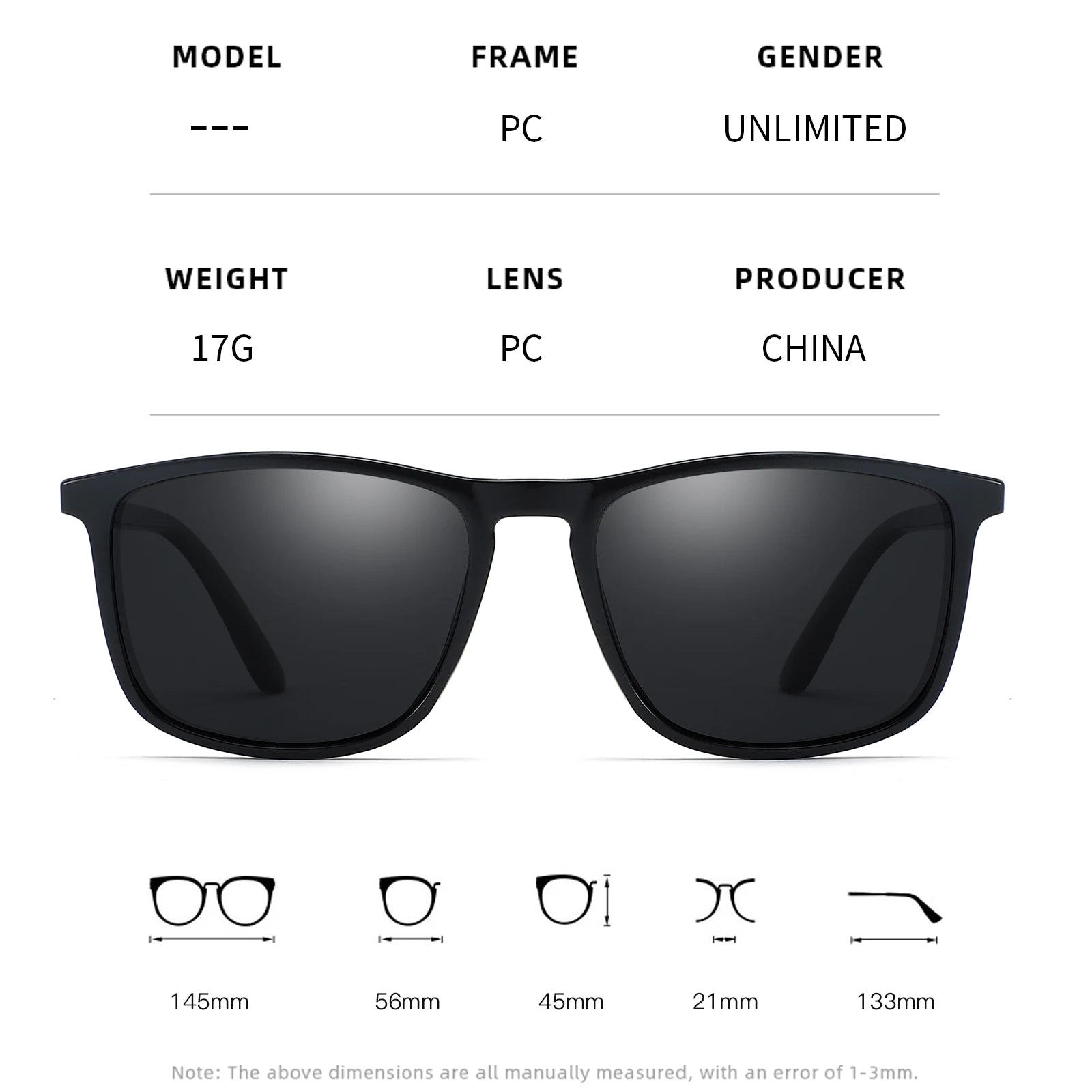 Signature Modern Square Polarized Sunglasses