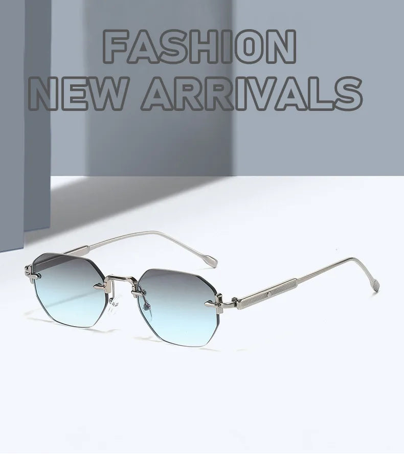 Signature Neo-Classic Rimless Sunglasses