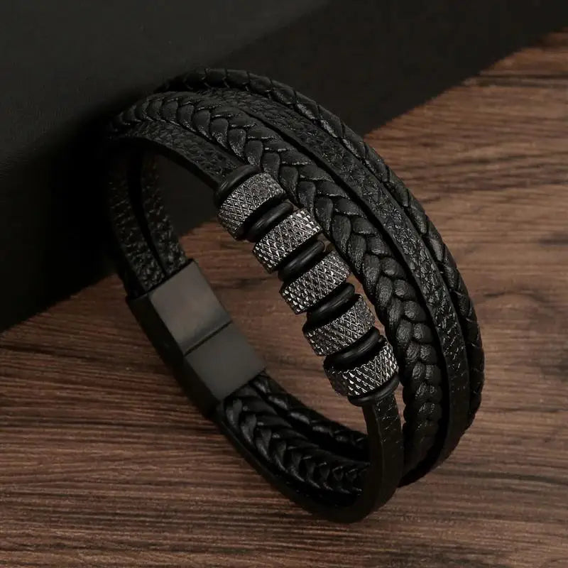 Signature Leather Braided Bracelet