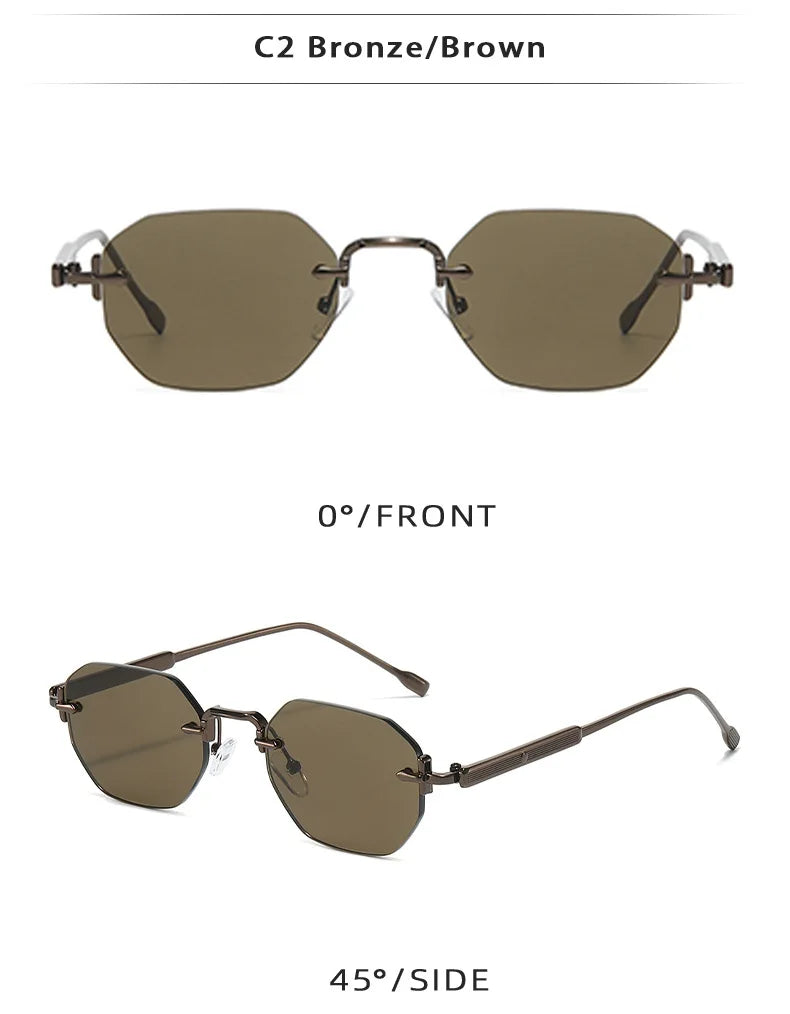 Signature Neo-Classic Rimless Sunglasses