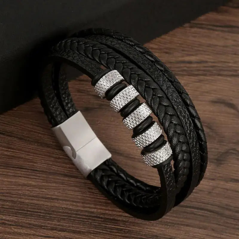 Signature Leather Braided Bracelet