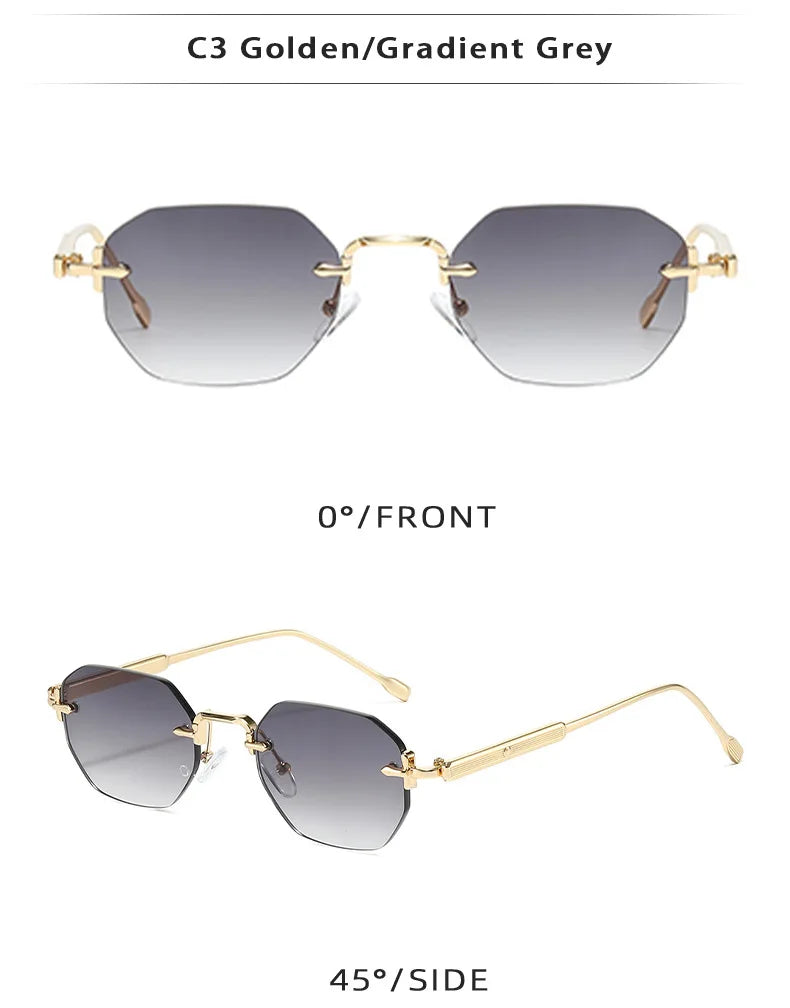 Signature Neo-Classic Rimless Sunglasses