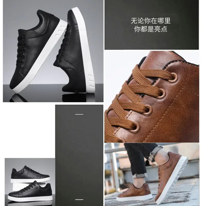Signature Smart Casual Leather Sneakers for Men
