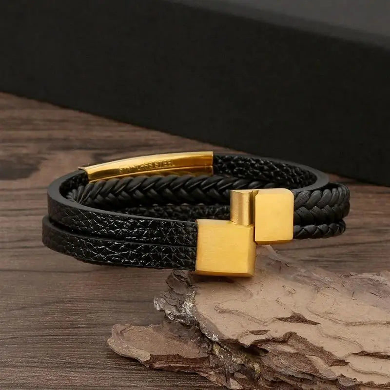 Signature Leather Braided Bracelet