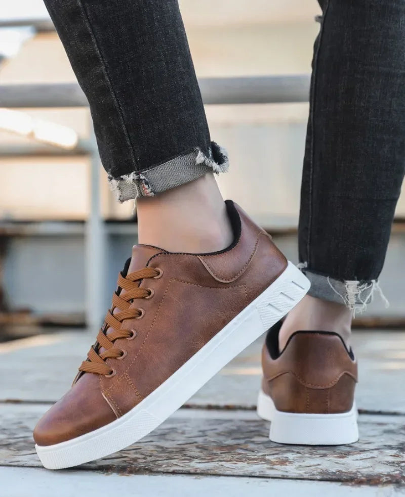 Signature Smart Casual Leather Sneakers for Men