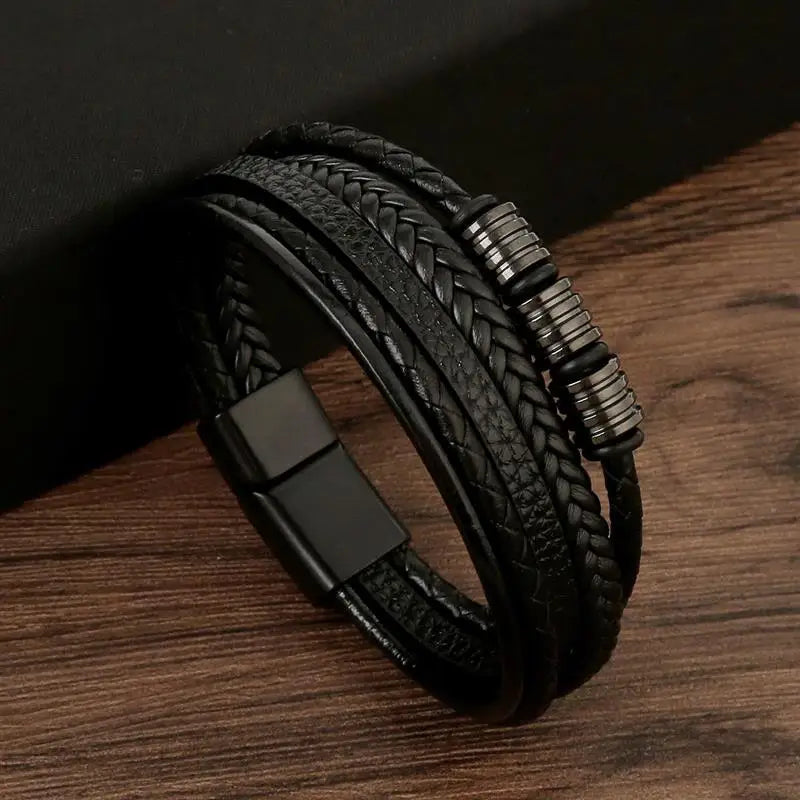 Signature Leather Braided Bracelet