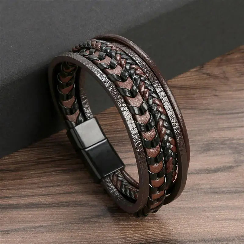 Signature Leather Braided Bracelet
