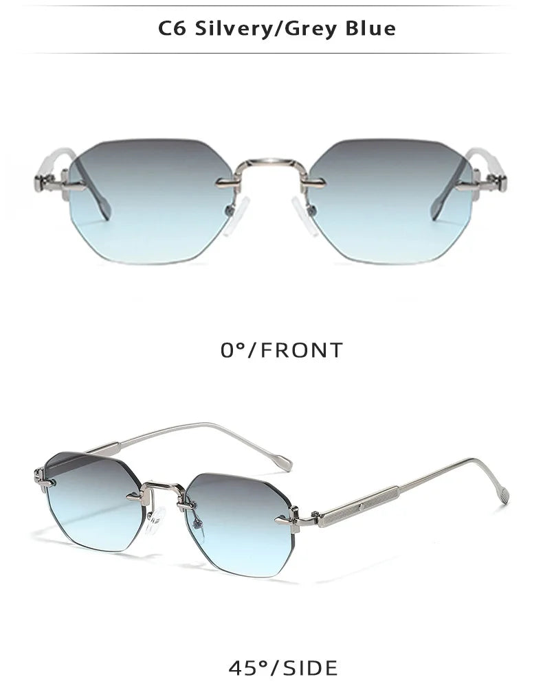 Signature Neo-Classic Rimless Sunglasses
