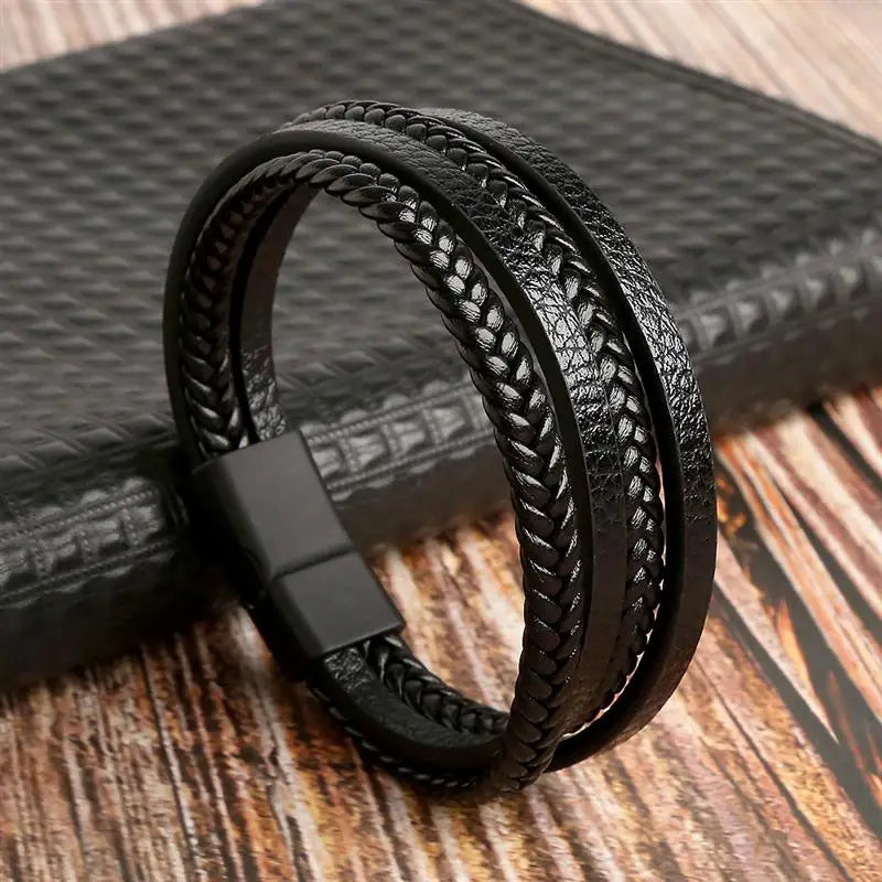 Signature Leather Braided Bracelet