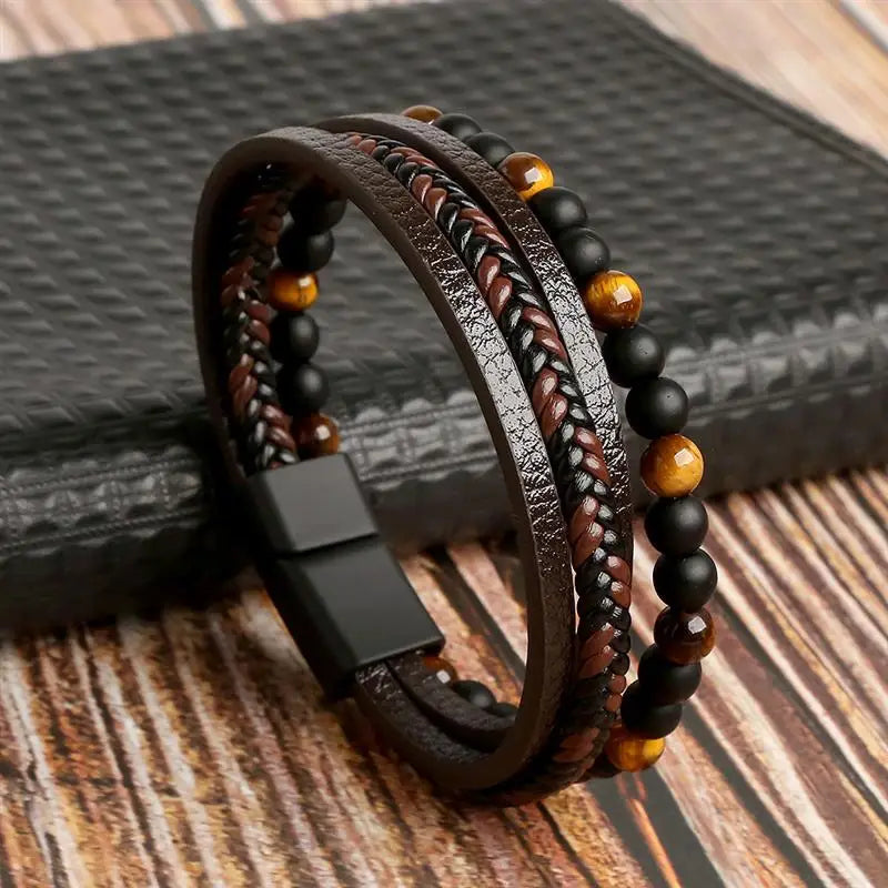Signature Leather Braided Bracelet