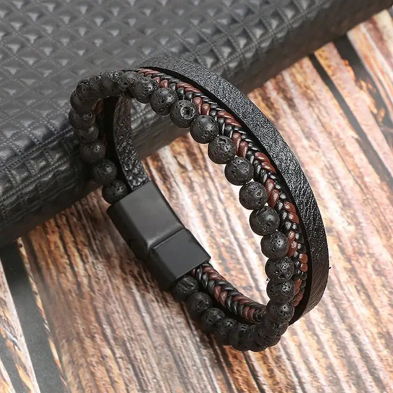 Signature Leather Braided Bracelet