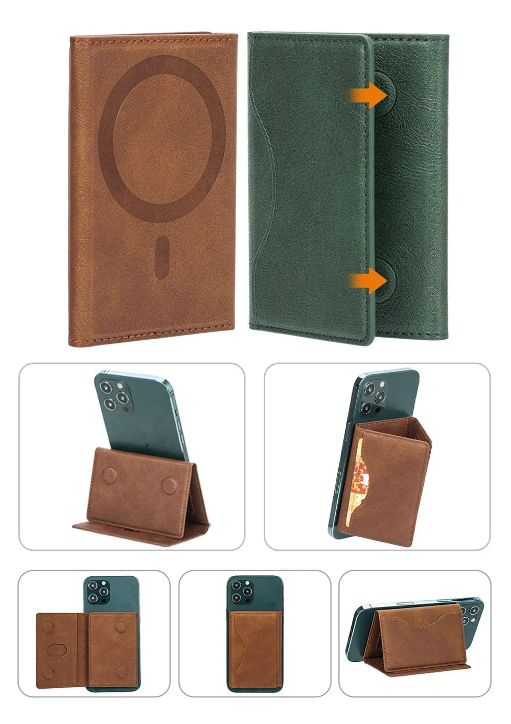 The Maverick MagSafe Leather Wallet Case