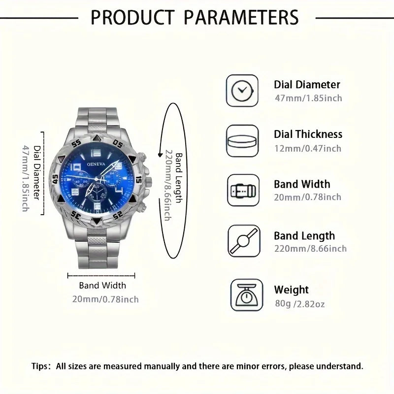 Signature Executive Watch & Bracelet Luxury Gift Set
