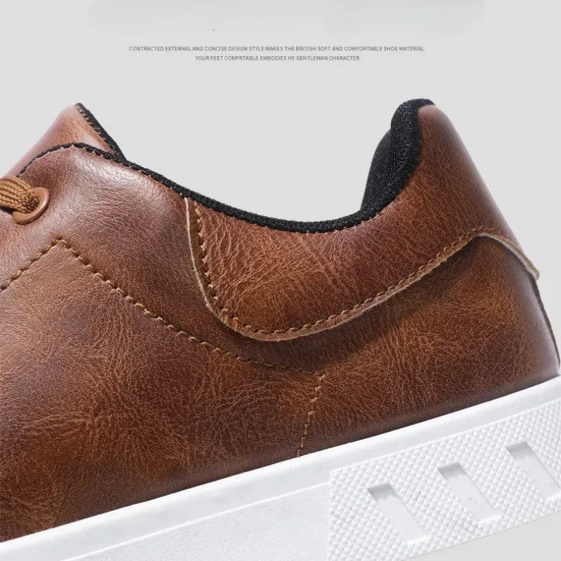 Signature Smart Casual Leather Sneakers for Men