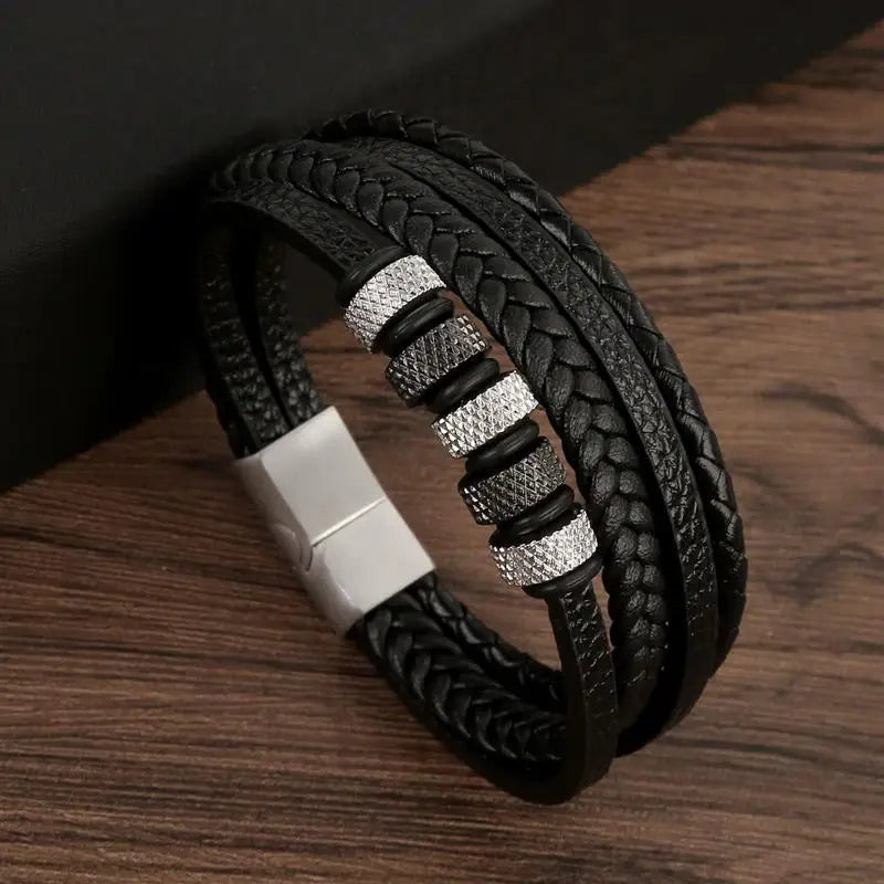 Signature Leather Braided Bracelet