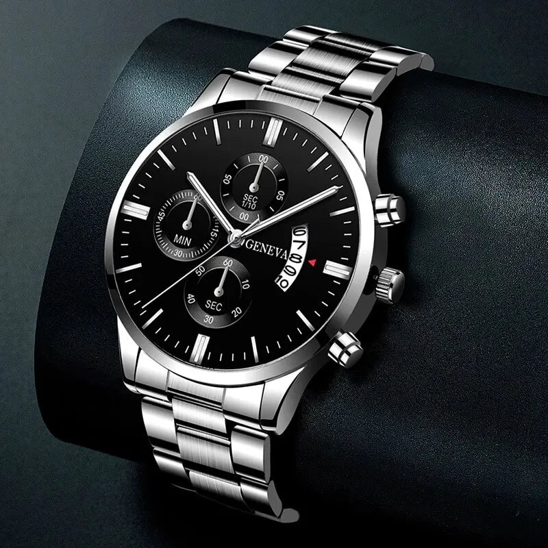 Signature Sterling Watch & Chain Executive Combo