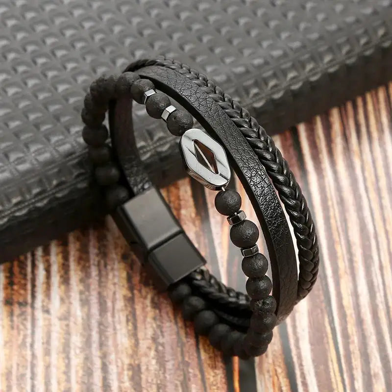 Signature Leather Braided Bracelet