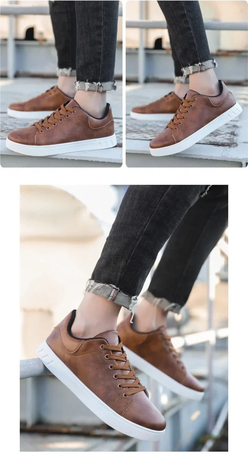 Signature Smart Casual Leather Sneakers for Men