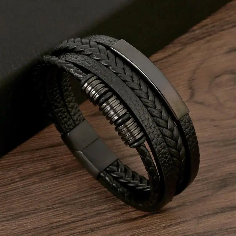 Signature Leather Braided Bracelet