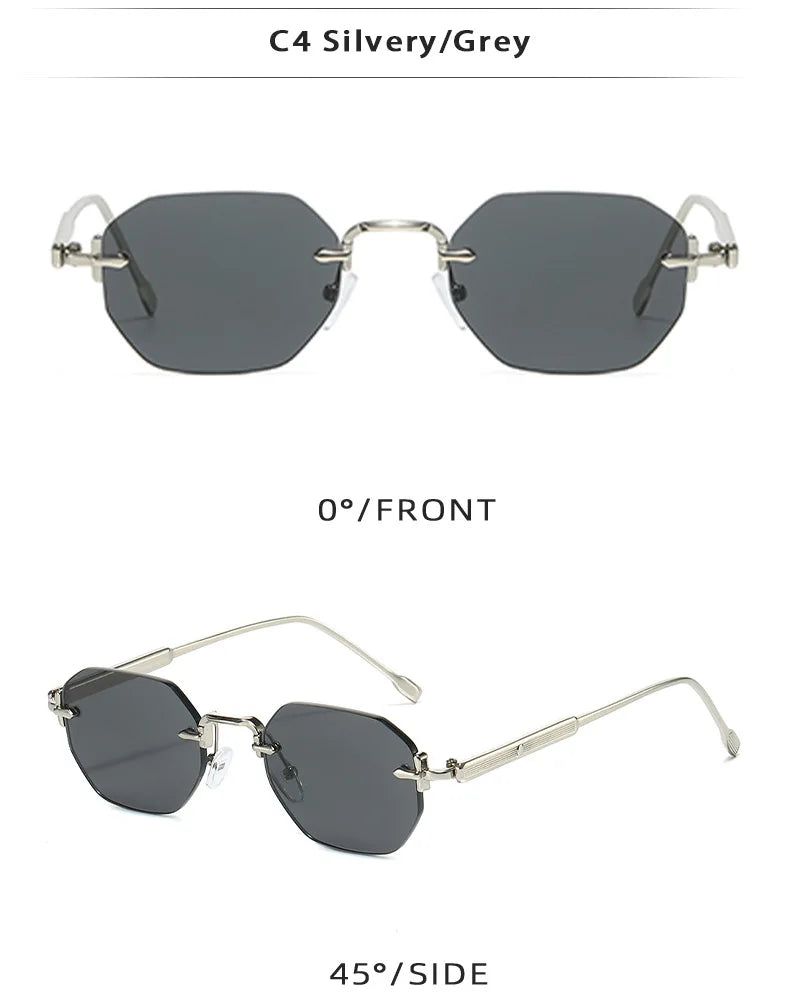 Signature Neo-Classic Rimless Sunglasses