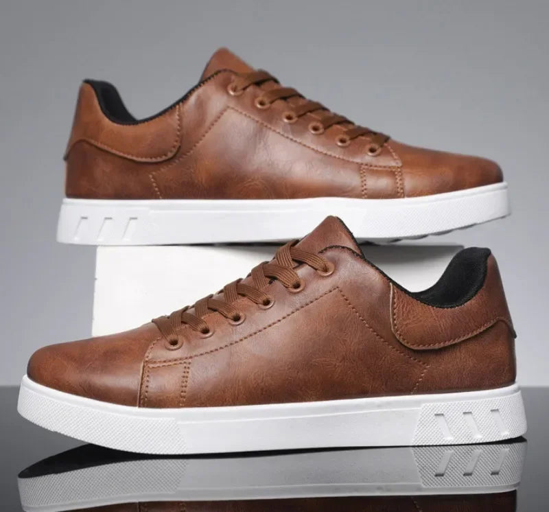 Signature Smart Casual Leather Sneakers for Men