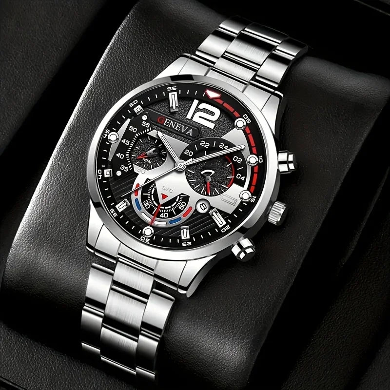 Signature Executive Watch & Bracelet Luxury Gift Set
