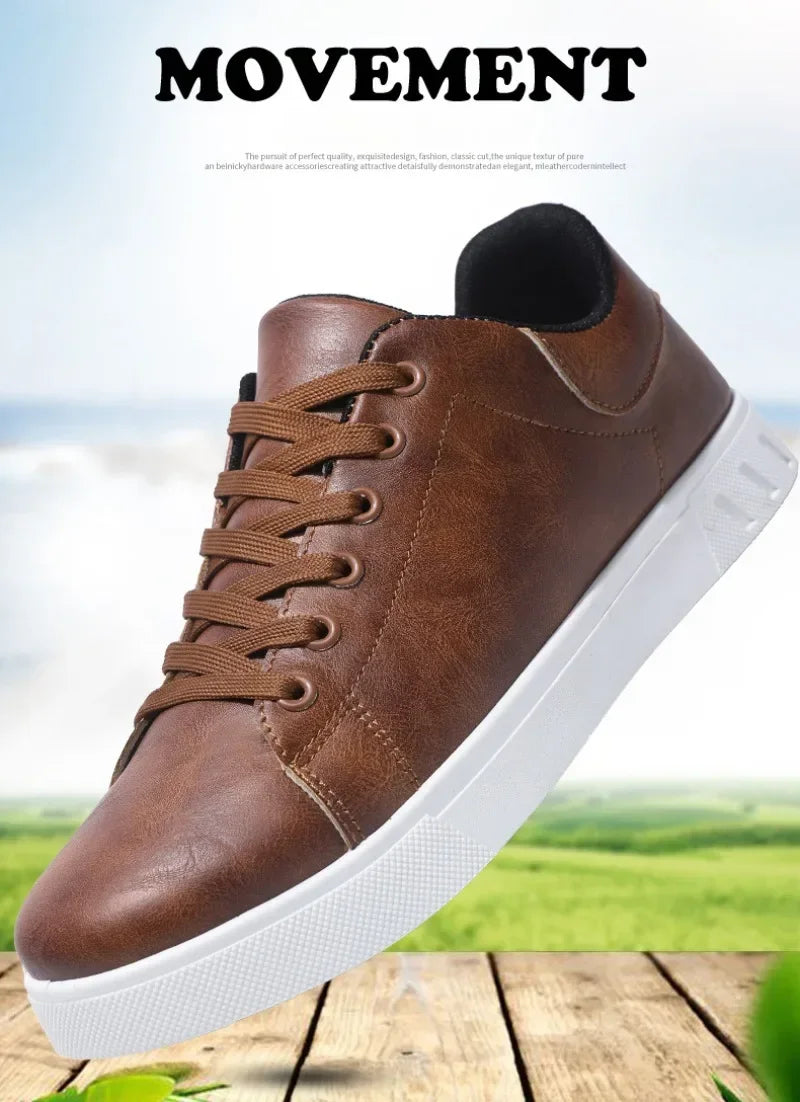 Signature Smart Casual Leather Sneakers for Men