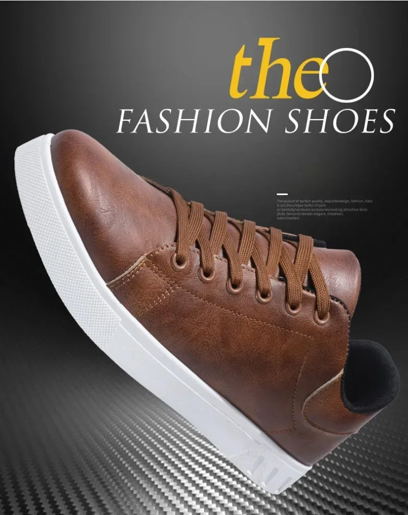 Signature Smart Casual Leather Sneakers for Men